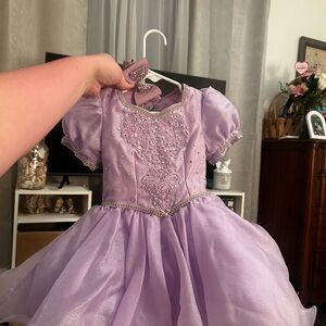 Lavender Princess Dress with matching bow